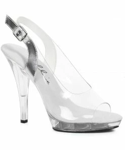 Ellie Shoes 5 Heel Clear Wide Width Sandal