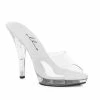 Ellie Shoes 5 Heel Clear Wide Width Sandal