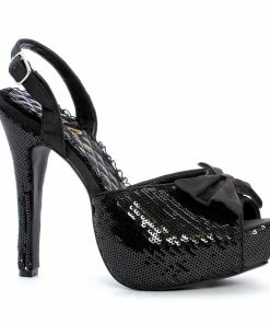Ellie Shoes 5 Sandal With Sequins And Ankle Strap