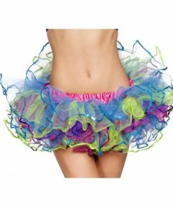 Roma Costume Rainbow With Sequin Trimmed Petticoat