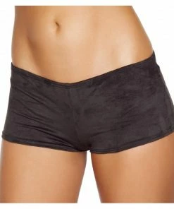 Roma Costume CLOTHING Black Suede Boy Shorts