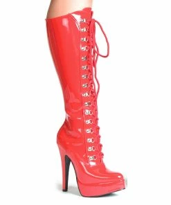 Ellie Shoes 5.5 Heel Knee High Lace Up Boot