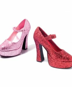 Ellie Shoes 5 Chunky Heel Glitter Mary Jane
