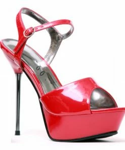 Ellie Shoes 5 Metallic Stiletto Heel Platform Sandal With Ankle Strap