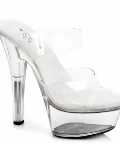 Ellie Shoes 6 Heel Clear Sandal