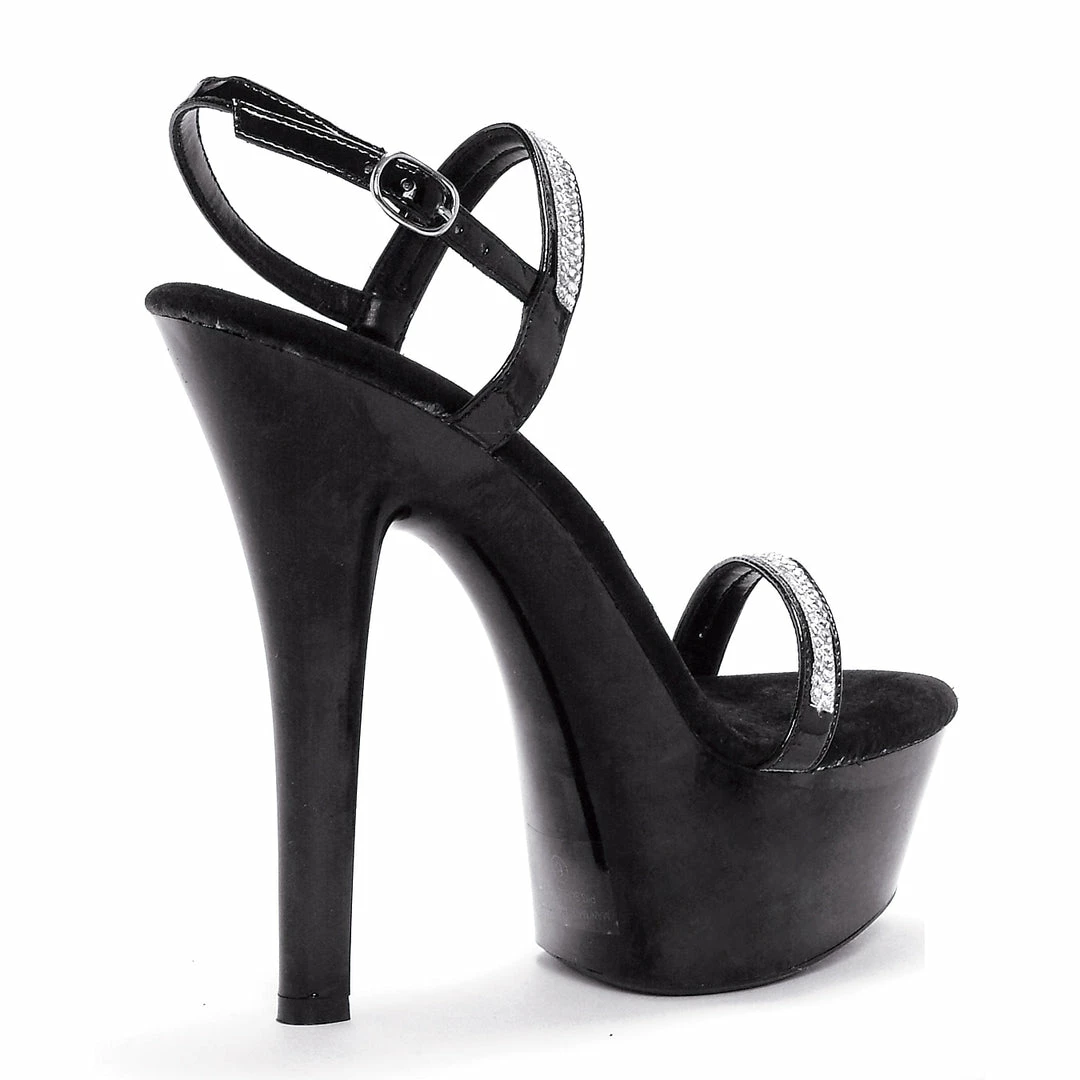 Ellie Shoes 6 Heel Rhinestone Sandal 4 Ellie Shoes 6 Heel Rhinestone Sandal