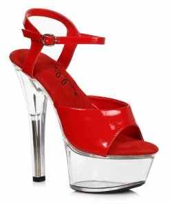 Ellie Shoes 6 Heel Sandal With Clear Bottom