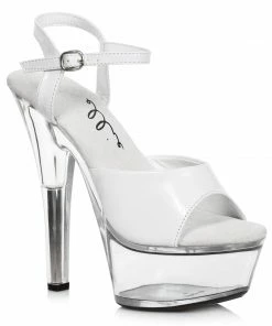 Ellie Shoes 6 Heel Sandal With Clear Bottom