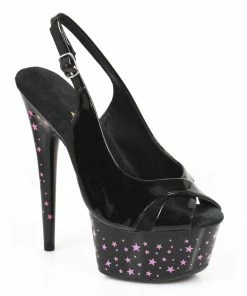 Ellie Shoes 6 Star Sling Back Tattoo Stiletto