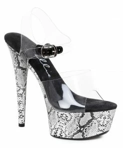 Ellie Shoes 6 Snakeskin Platform Sandal