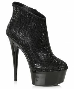 Ellie Shoes 6 RHINESTONE STILETTO BOOTIE