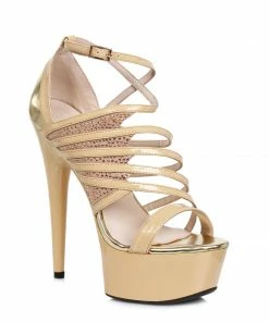 Ellie Shoes 6 Heel W/Multiple Straps