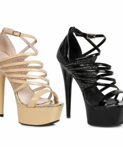 Ellie Shoes 6 Heel W/Multiple Straps