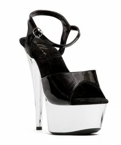 Ellie Shoes 6 Peeptoe Chrome Stiletto Sandal