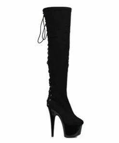 Ellie Shoes 6 Thigh High Boot With Back Lace-up 7 Ellie Shoes 6 Thigh High Boot With Back Lace-up