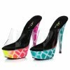 Ellie Shoes 6 Inch Giraffe Design NEON Mule