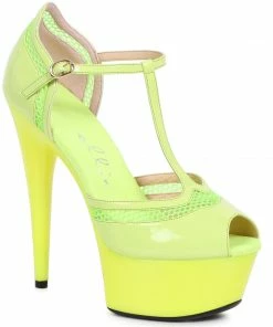 Ellie Shoes 6 PEEPTOE WITH T STRAP