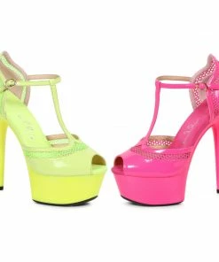 Ellie Shoes 6 PEEPTOE WITH T STRAP