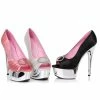 Ellie Shoes 6 Satin Peep Toe Chrome Platform With RhineStone Buckle 1 Ellie Shoes 6 Satin Peep Toe Chrome Platform With RhineStone Buckle