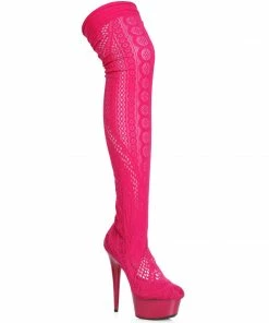 Ellie Shoes 6 Stiletto Stocking Thigh High Boot