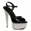 Ellie Shoes 6 RHONESTONE PLATFORM SANDAL