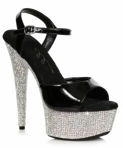 Ellie Shoes 6 RHONESTONE PLATFORM SANDAL