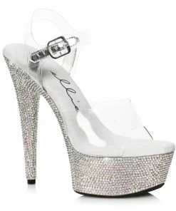 Ellie Shoes 6 RHONESTONE PLATFORM SANDAL
