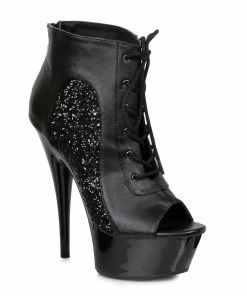 Ellie Shoes 6 Booty With Glitter Detail
