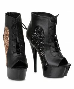 Ellie Shoes 6 Booty With Glitter Detail