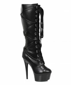 Ellie Shoes 6 Lace Up Platform Boot W Inner Pocket