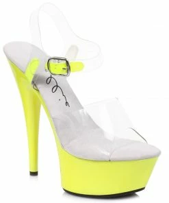 Ellie Shoes 6 Neon Stiletto Sandal