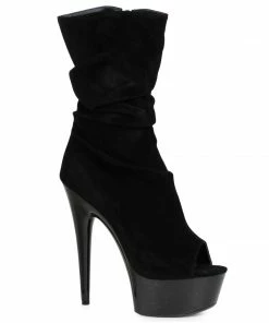 Ellie Shoes 6 Microfiber Slouch Ankle Boot