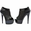 Ellie Shoes 6 Peeptoe Bootie With Satin Ruching