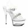 Ellie Shoes 6 Heel Sanda With Rhinestones