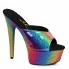 Ellie Shoes 6 Mule With Rainbow Platform
