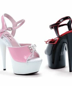 Ellie Shoes 6" Pointed Stiletto Two Tone Sandal