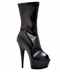Ellie Shoes 6 Peep Toe Calf Boot
