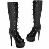 Ellie Shoes 6 PLATFORM ANDKLE BOOT WITH MESH AND LACE UP