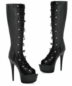 Ellie Shoes 6 PLATFORM ANDKLE BOOT WITH MESH AND LACE UP