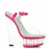 Ellie Shoes 6 Clear And Neon Wedge With Ankle Strap 2 Ellie Shoes 6 Clear And Neon Wedge With Ankle Strap