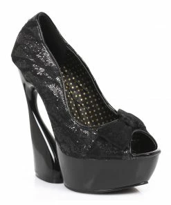 Ellie Shoes 5 Curvacious Pump With Lace & Bow