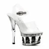 Ellie Shoes 6 ANKLE STRAP W/ DISCO BALL ACCENTS IN PLATFORM