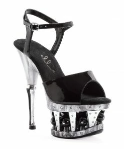 Ellie Shoes 6 ANKLE STRAP W/ DISCO BALL IN PLATFORM