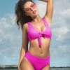 Espiral Neon Pink High Waist Bikini SWIMWEAR