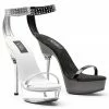 Ellie Shoes 6 Heel Sandal W/Silver Rivet Anlkle Strap