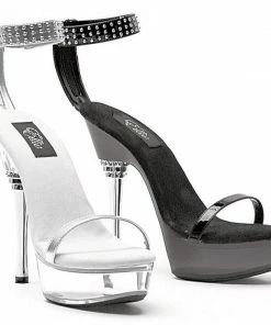 Ellie Shoes 6 Heel Sandal W/Silver Rivet Anlkle Strap