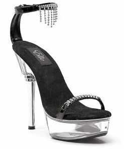 Ellie Shoes 6 Rhinestone Heel Sandal W/Rhinestone Upper
