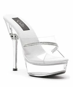 Ellie Shoes 6 Rhinestone Heel Mule W/Rhinestone On Upper
