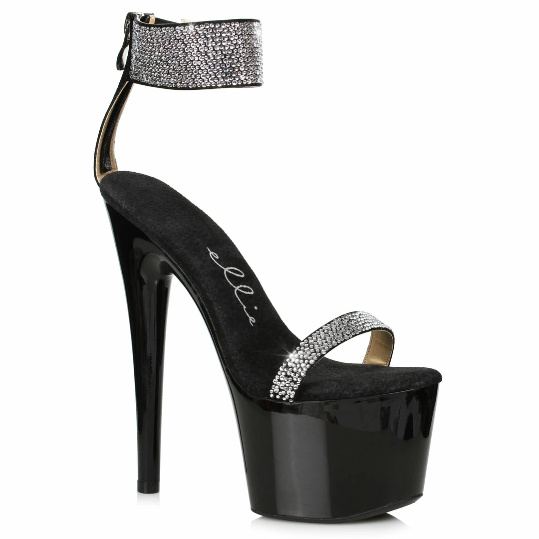 Ellie Shoes 7 Stiletto With Rhinestone Strap 3 Ellie Shoes 7 Stiletto With Rhinestone Strap