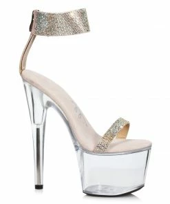 Ellie Shoes 7 Stiletto With Rhinestone Strap